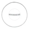 Collier aus 750 Gold Weißgold 145 Brillanten 10,64ct TW-SI L:42cm 4er-Krappe