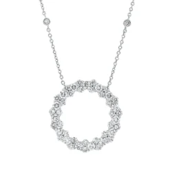 Collier aus 750 Gold Weißgold 49 Brillanten 2,64ct TW-SI L:45,7cm