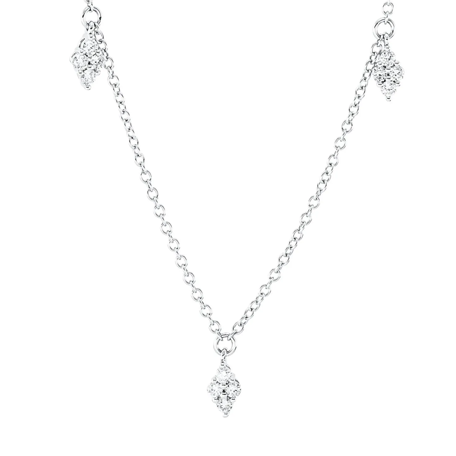 Collier aus 750 Gold Weißgold 20 Brillanten 0,42ct TW-SI L:45,7cm