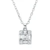 Collier aus 750 Gold Weißgold 9 Diamanten 0,23ct L:45,7cm