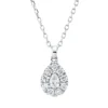 Collier aus 750 Gold Weißgold 10 Diamanten 0,19ct L:45cm