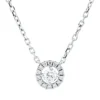 Collier aus 750 Gold Weißgold 15 Diamanten 0,19ct L:45cm