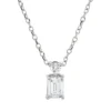 Collier aus 750 Gold Weißgold 2 Diamanten 0,29ct TW-SI L:45cm