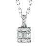 Collier aus 750 Gold Weißgold 12 Diamanten 0,09ct L:45,7cm