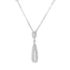 Collier aus 750 Gold Weißgold 47 Diamanten 0,48ct TW-SI L:45cm