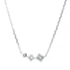 Collier aus 750 Gold Weißgold 3 Diamanten 0,3ct TW-SI L:45,7cm