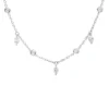 Collier aus 750 Gold Weißgold 11 Diamanten 1,07ct L:40,6cm