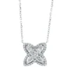 Collier aus 750 Gold Weißgold 45 Diamanten 0,53ct L:45,7cm