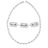 Collier aus 750 Gold Weißgold 760 Diamanten 6,68ct TW-SI L:45cm
