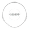 Collier aus 750 Gold Weißgold 135 Diamanten 9,61ct L:41,9cm