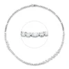Collier aus 750 Gold Weißgold 63 Diamanten 10,11ct F-SI L:42cm