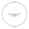 Collier aus 750 Gold Weißgold 76 Diamanten 6,04ct F-SI L:42cm
