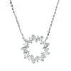 Collier aus 750 Gold Weißgold 18 Diamanten 0,42ct TW-SI L:45cm