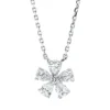 Collier aus 750 Gold Weißgold 6 Diamanten 0,32ct TW-SI L:45cm