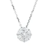 Collier aus 750 Gold Weißgold 5 Diamanten 0,86ct TW-SI L:45cm