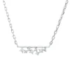 Collier aus 750 Gold Weißgold 8 Diamanten 0,11ct TW-PI L:45,7cm
