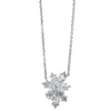 Collier aus 750 Gold Weißgold 7 Diamanten 1,92ct TW-SI L:45cm