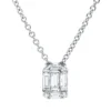 Collier aus 750 Gold Weißgold 9 Diamanten 0,3ct L:45,7cm