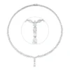 Collier aus 750 Gold Weißgold 130 Diamanten 20,51ct TW-SI L:45,7cm