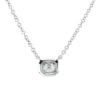 Collier aus 750 Gold Weißgold 9 Diamanten 0,36ct TW-SI L:43,2cm