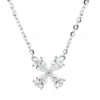 Collier aus 750 Gold Weißgold 5 Diamanten 0,57ct L:45,7cm