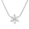 Collier aus 750 Gold Weißgold 7 Diamanten 0,33ct TW-PI L:41cm