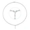 Collier aus 585 Gold Weißgold 39 Diamanten 5,53ct TW-VSI L:45,7cm