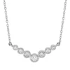 Collier aus 750 Gold Weißgold 7 Diamanten 0,19ct TW-SI L:42cm