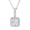 Collier aus 750 Gold Weißgold 39 Diamanten 1,16ct TW-SI L:45,7cm