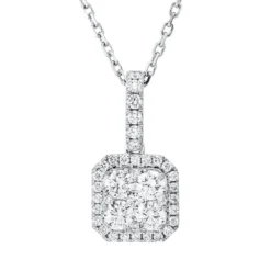 Collier aus 750 Gold Weißgold 39 Diamanten 1,16ct TW-SI L:45,7cm