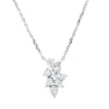 Collier aus 750 Gold Weißgold 8 Diamanten 0,47ct TW-SI L:45cm