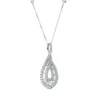 Collier aus 750 Gold Weißgold 87 Diamanten 1,11ct TW-SI L:45cm