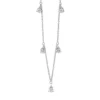 Collier aus 750 Gold Weißgold 10 Diamanten 0,52ct TW-SI L:45cm