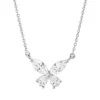 Collier aus 750 Gold Weißgold 4 Diamanten 0,46ct TW-VSI/SI L:45cm