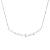Collier aus 750 Gold Weißgold 9 Diamanten 0,43ct TW-SI L:45cm