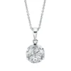 Collier aus 750 Gold Weißgold 4 Diamanten 0,73ct TW-SI/PI L:43cm