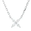 Collier aus 750 Gold Weißgold 5 Diamanten 0,23ct TW-SI L:45,7cm