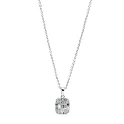 Collier aus 750 Gold Weißgold 23 Diamanten 0,37ct TW-SI L:45cm