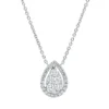 Collier aus 750 Gold Weißgold 35 Diamanten 0,49ct TW-SI L:45,7cm