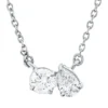 Collier aus 750 Gold Weißgold 2 Diamanten 0,31ct TW-SI L:45cm