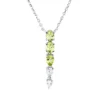 Collier aus 750 Gold Weißgold 5 Topase 0,71ct weiß L:45cm