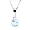 Collier aus 750 Gold Weißgold Topas 0,31ct skyblue L:45cm 4er-Krappe