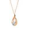 Collier aus 750 Gold weiß/rot 15 Brillanten 0,13ct F-VSI L:45,7cm