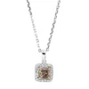 Collier aus 750 Gold weiß/rot 21 Diamanten 0,66ct L:42cm 4er-Krappe