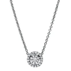 Collier aus 950 Platin 26 Brillanten 0,19ct TW-SI L:45cm
