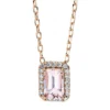 Collier aus 750 Rotgold Morganit 0,52ct pink 20 Brillanten 0,1ct TW-SI L:45,7cm