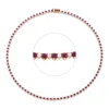 Collier aus 585 Rotgold 90 Rubine 9,48ct rot 87 Brillanten 2,53ct TW-SI L:43,2cm