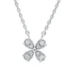 Collier aus 750 Weißgold 4 Brillanten 0,05ct F-SI 4 Brillanten 0,02ct F-SI L:44cm
