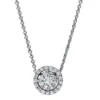 Collier aus 585 Weißgold 25 Brillanten 0,3ct TW-SI 1 Brillant 0,11ct TW-SI L:45cm