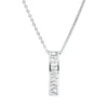 Collier aus 750 Weißgold 11 Diamanten Trapez-Schliff 0,1ct TW-SI L:45cm